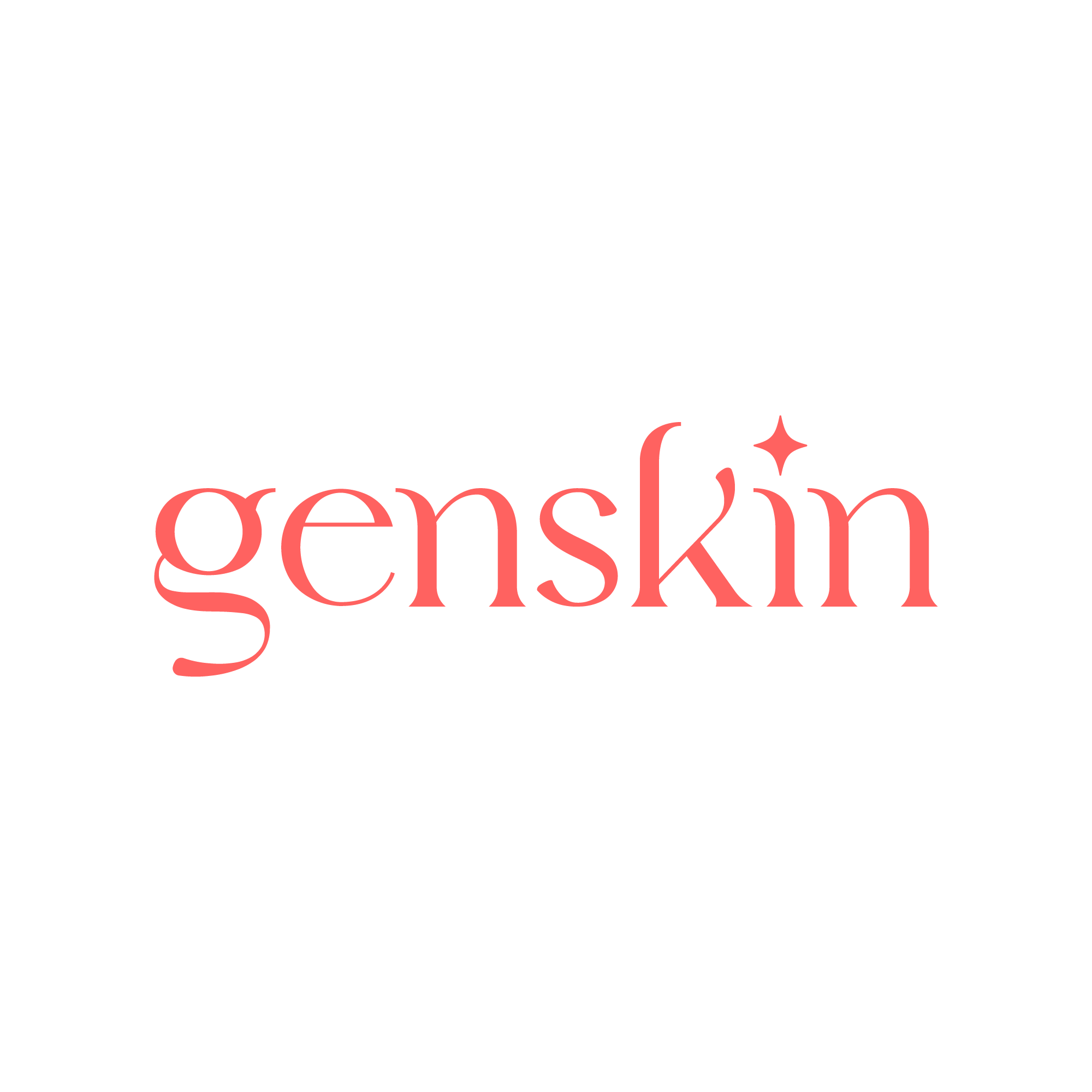Genskin logo bold coral red